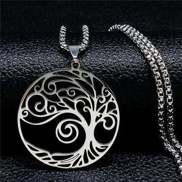 Stainless Steel Tree of Life Pendant Necklace-Your Soul Place